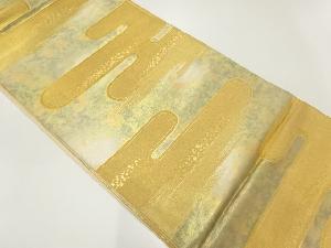 アンティーク　ヱ霞に箔散らし模様刺織出し袋帯